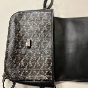 Goyardine Belvedere II MM Messenger Bag Black